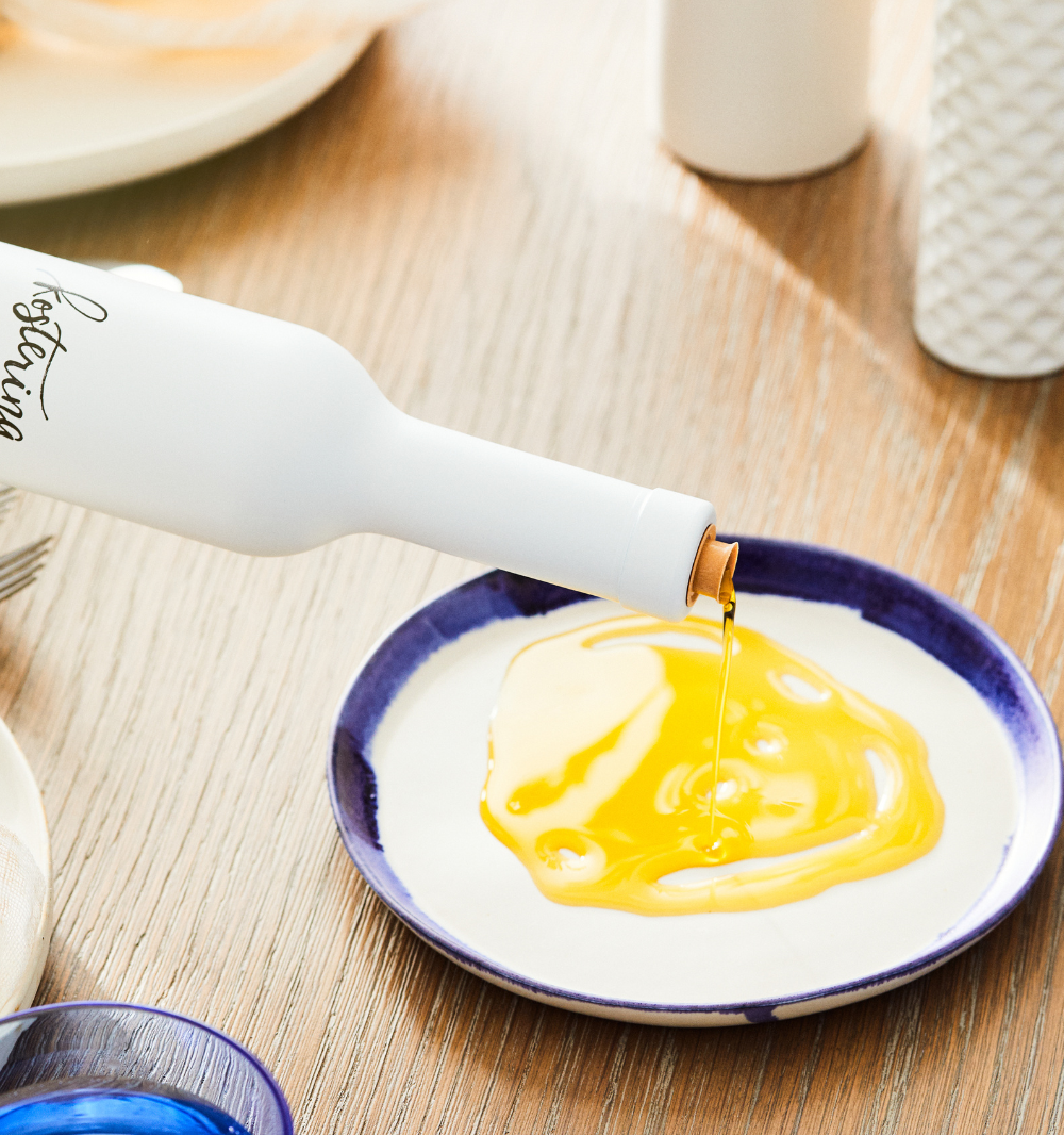 Premium extra virgin olive oil bottle representing quality food products distributed by AL RAWABI FOOD STUFF