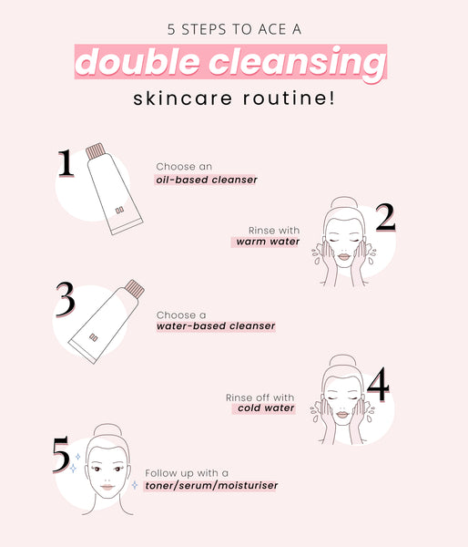 Double cleansing steps