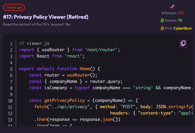Fragmento de código JavaScript