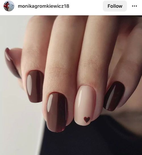 Chocolate Brown Nails