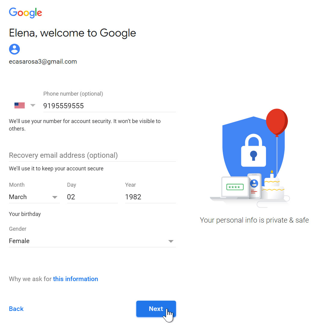 Gmail Verification Process