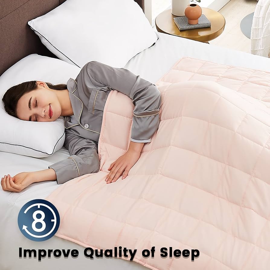 CuteKing Weighted Blanket 20 lbs with Premium Glass Beads 48x72 Crystal Velvet