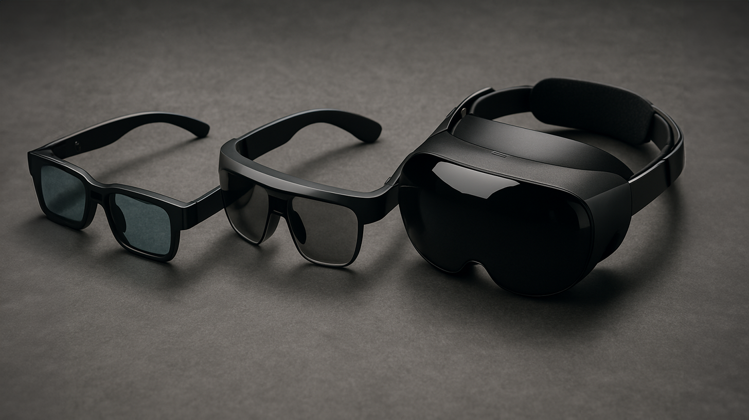 Comparativa de diferentes gafas inteligentes y dispositivos de realidad aumentada
