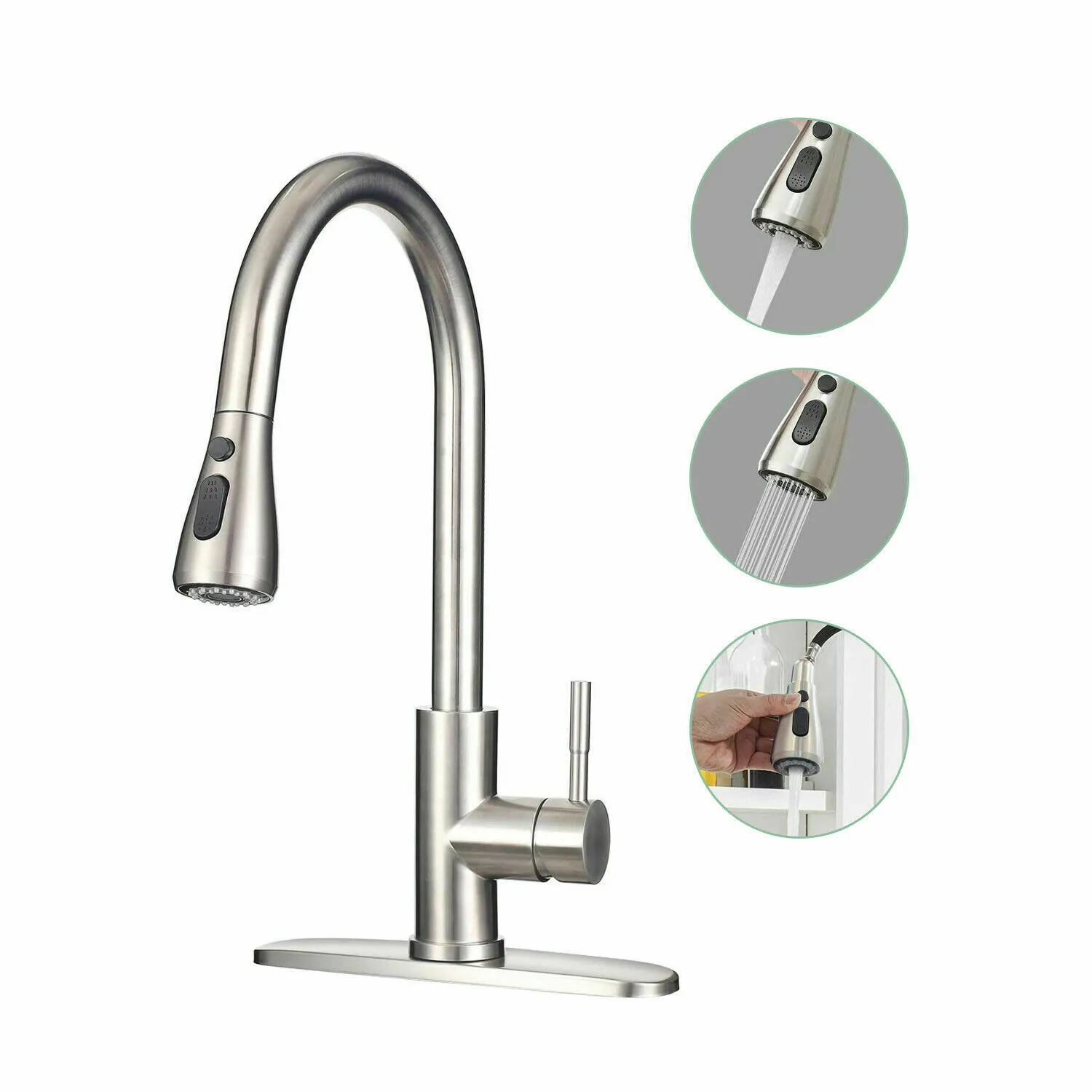 WEWE Pull-Down Kitchen Faucet