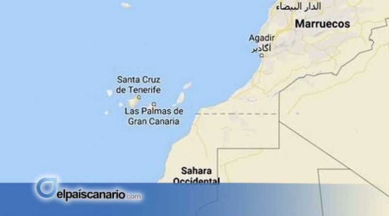 Mapa mostrando la proximidad geográfica entre Canarias y Marruecos