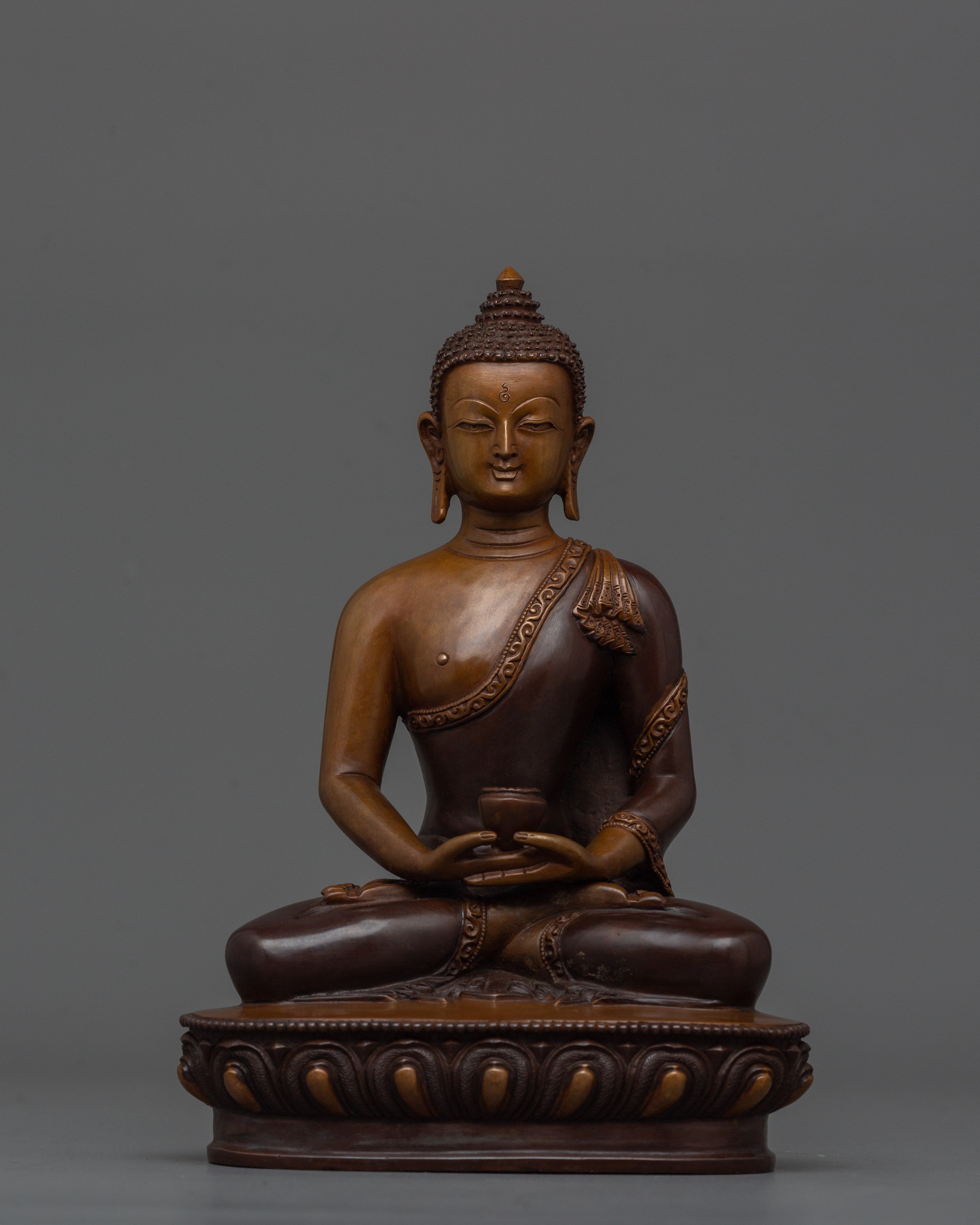 A seated Buddha with a peaceful expression