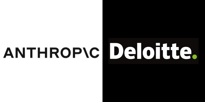 Logos de Deloitte y Anthropic