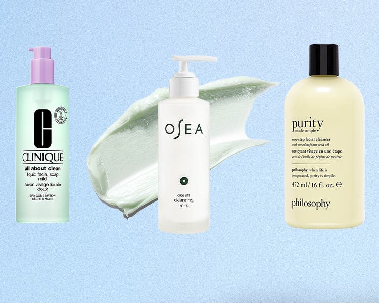 Various types of facial cleansers