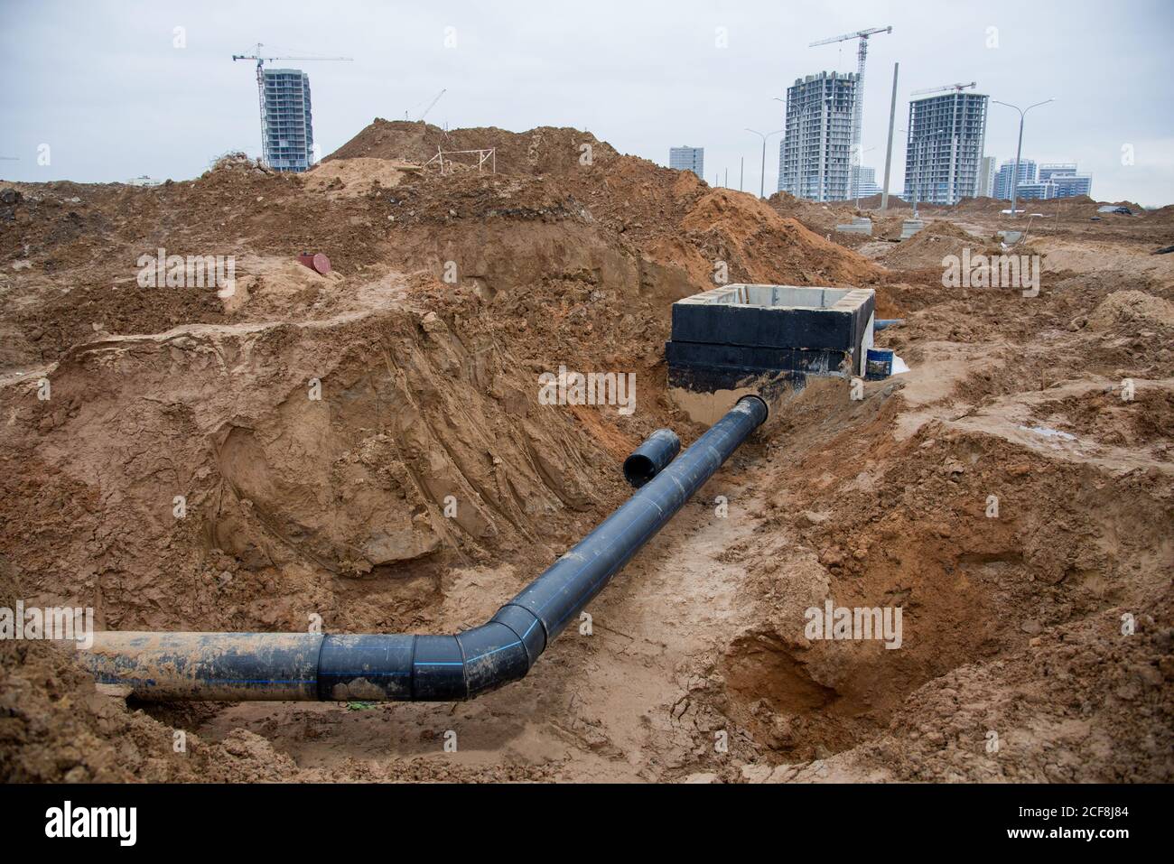 Stormwater network construction in Abu Dhabi