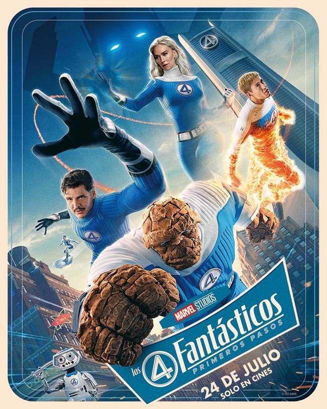 Cartel promocional de Los 4 Fantásticos: Primeros Pasos