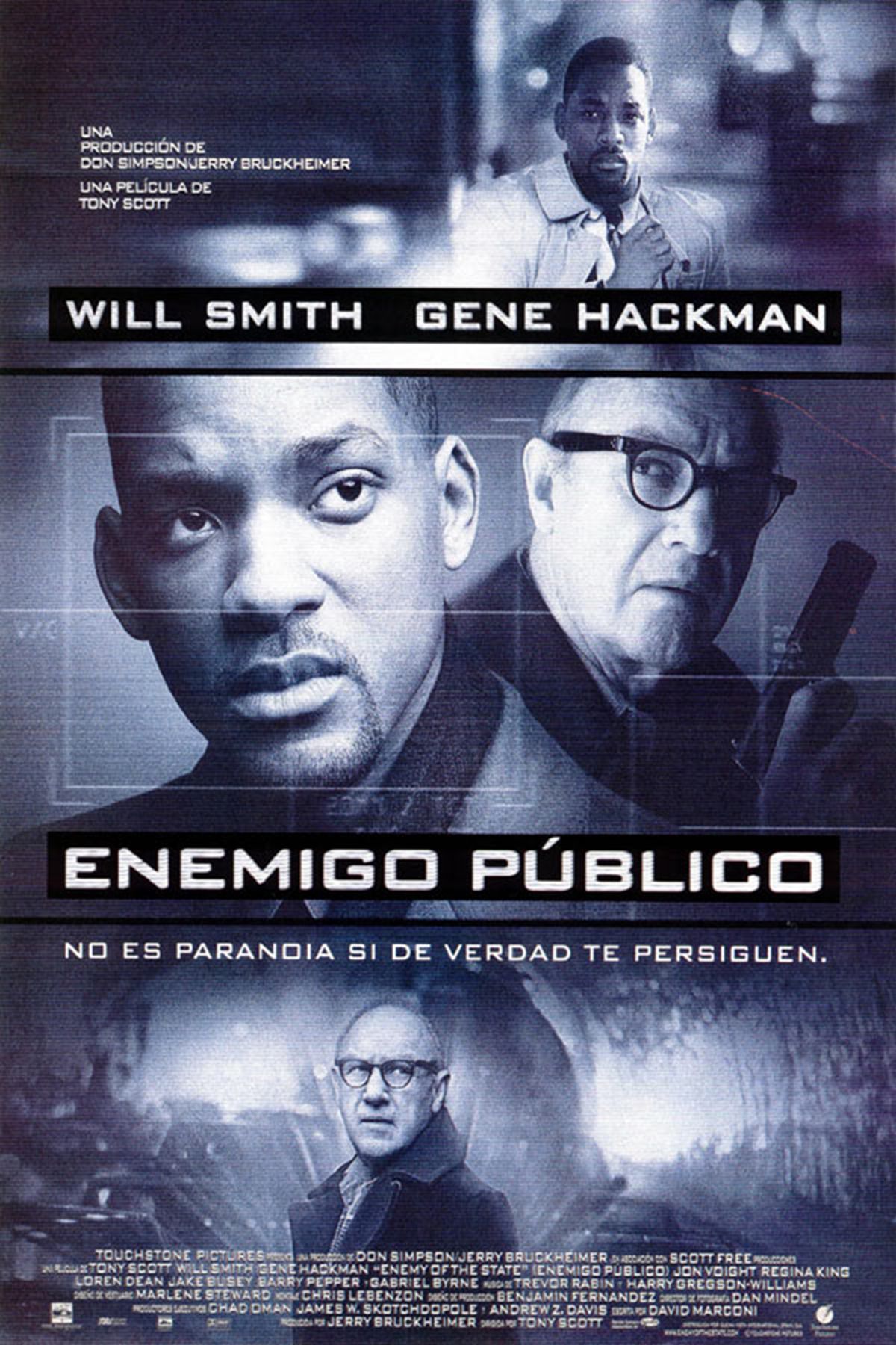 Póster de la película Enemigo Público con Will Smith y Gene Hackman