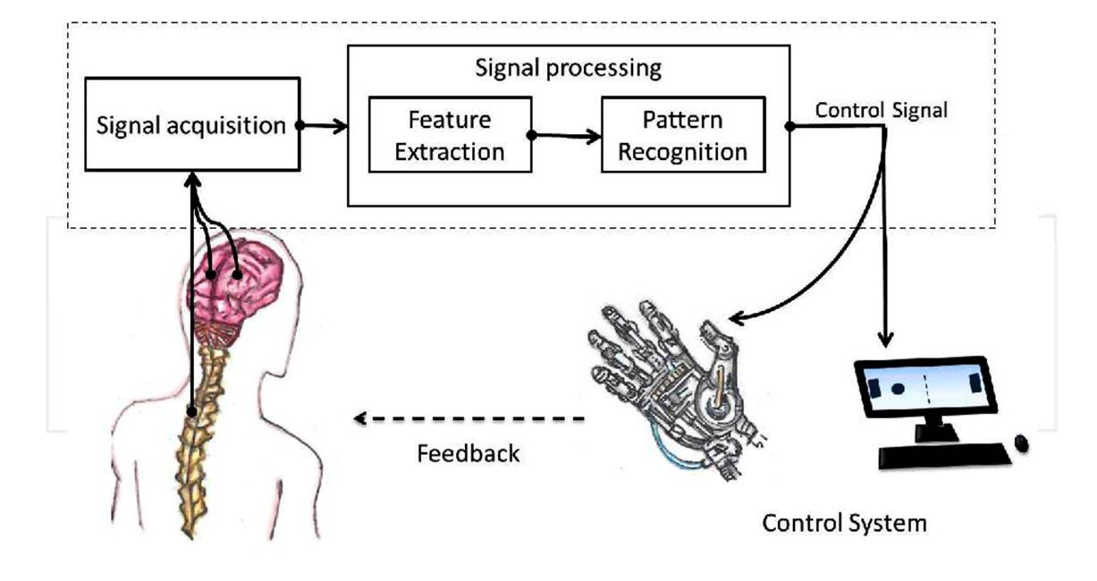 Proceso de control de una prótesis a través de una interfaz cerebro-computadora