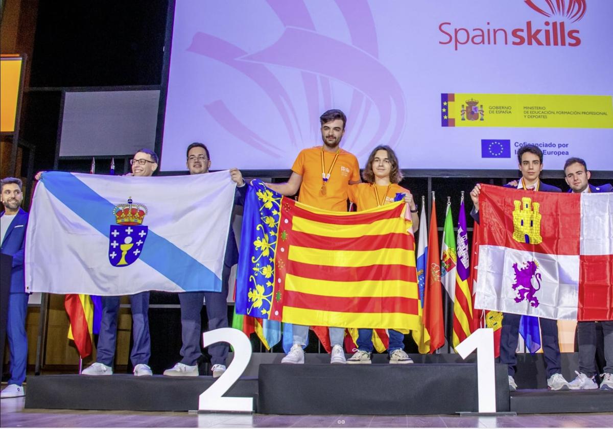 Podio en SpainSkills con representantes españoles