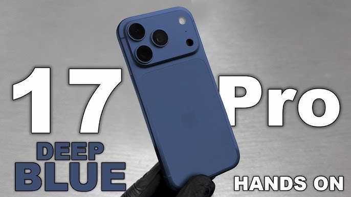 iPhone 17 Pro Deep Blue con arañazos