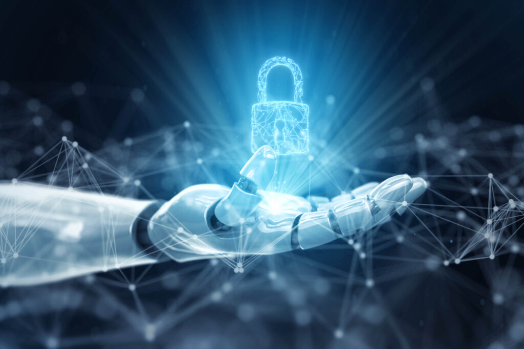 Representación de la seguridad digital con IA