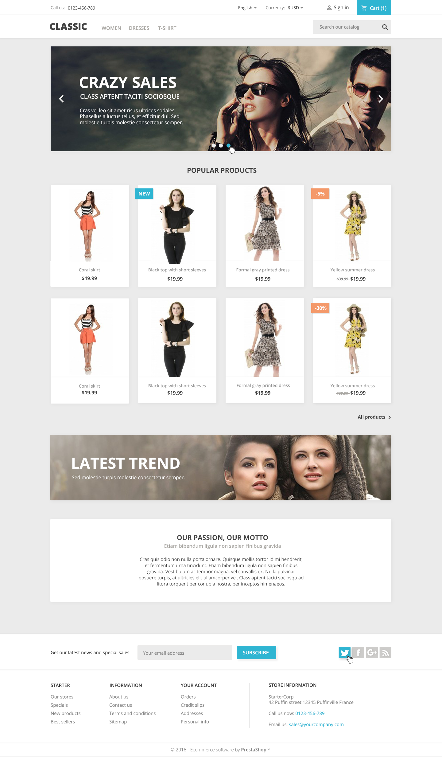 PrestaShop Theme Customization