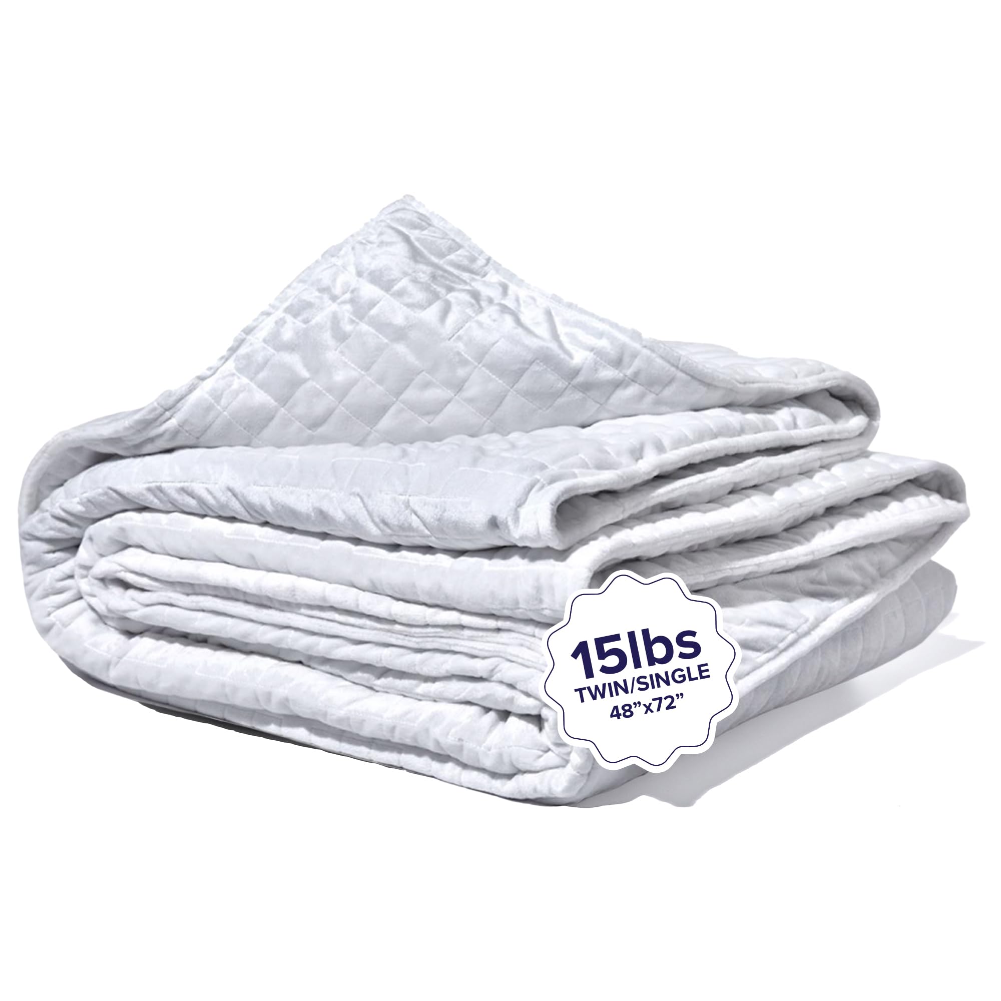 Gravity Blanket 15 lbs Weighted Blanket with Removable Microfiber Duvet Cover 48x72 Grey