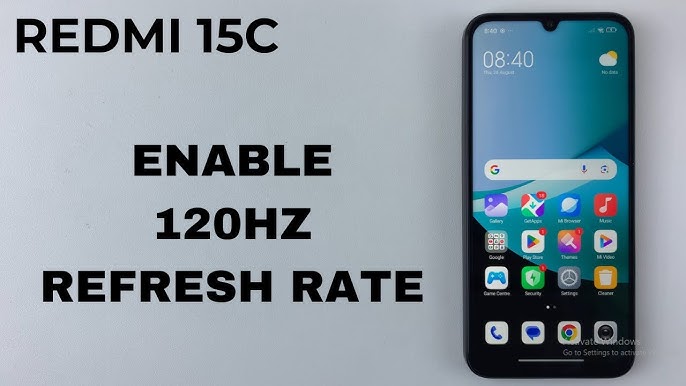 Pantalla de 120Hz del Xiaomi Redmi 15C