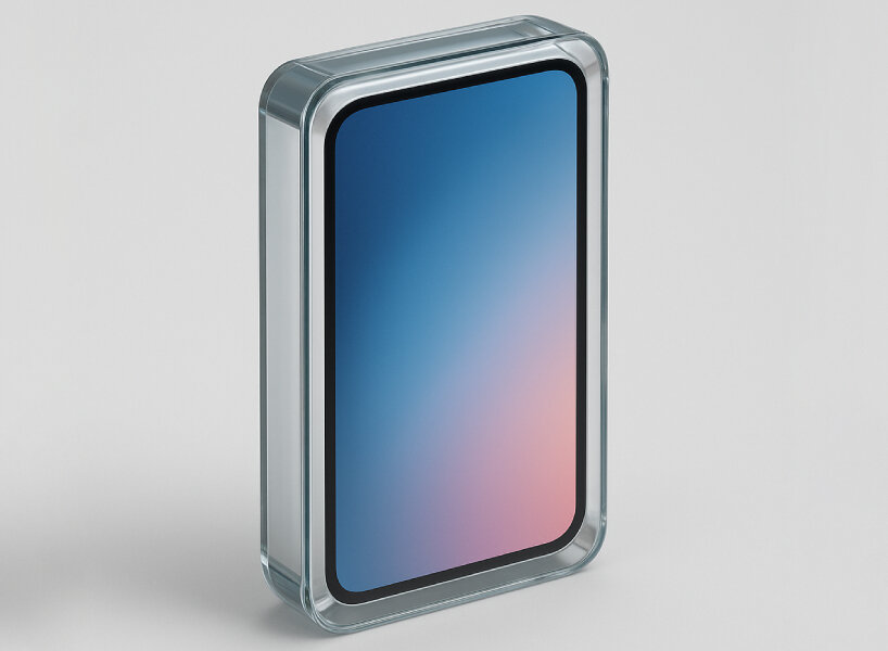 iPhone con bordes transparentes mostrando contenido