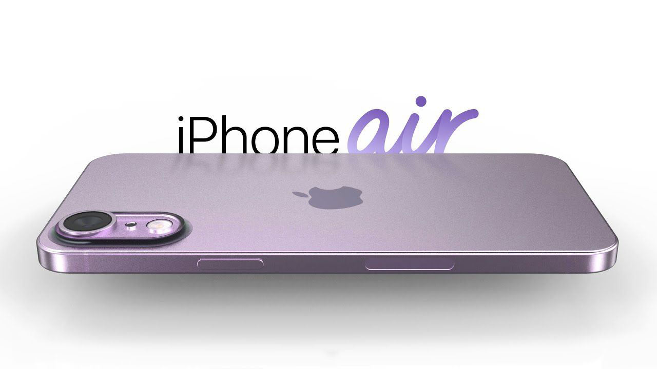 Concepto del iPhone 17 Air en color morado