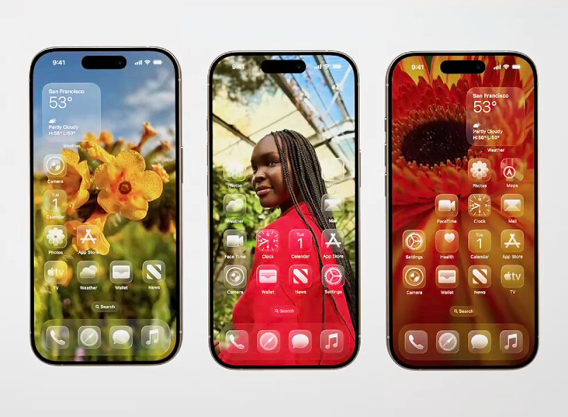 Pantallas de bloqueo de iOS 26 con efecto Liquid Glass
