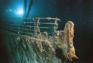 Restos del Titanic mostrando el deterioro por el paso del tiempo