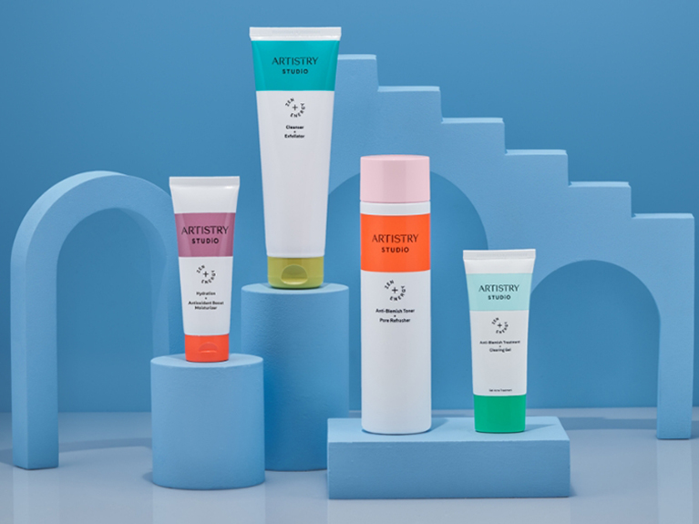 Various skincare products from Artistry brand