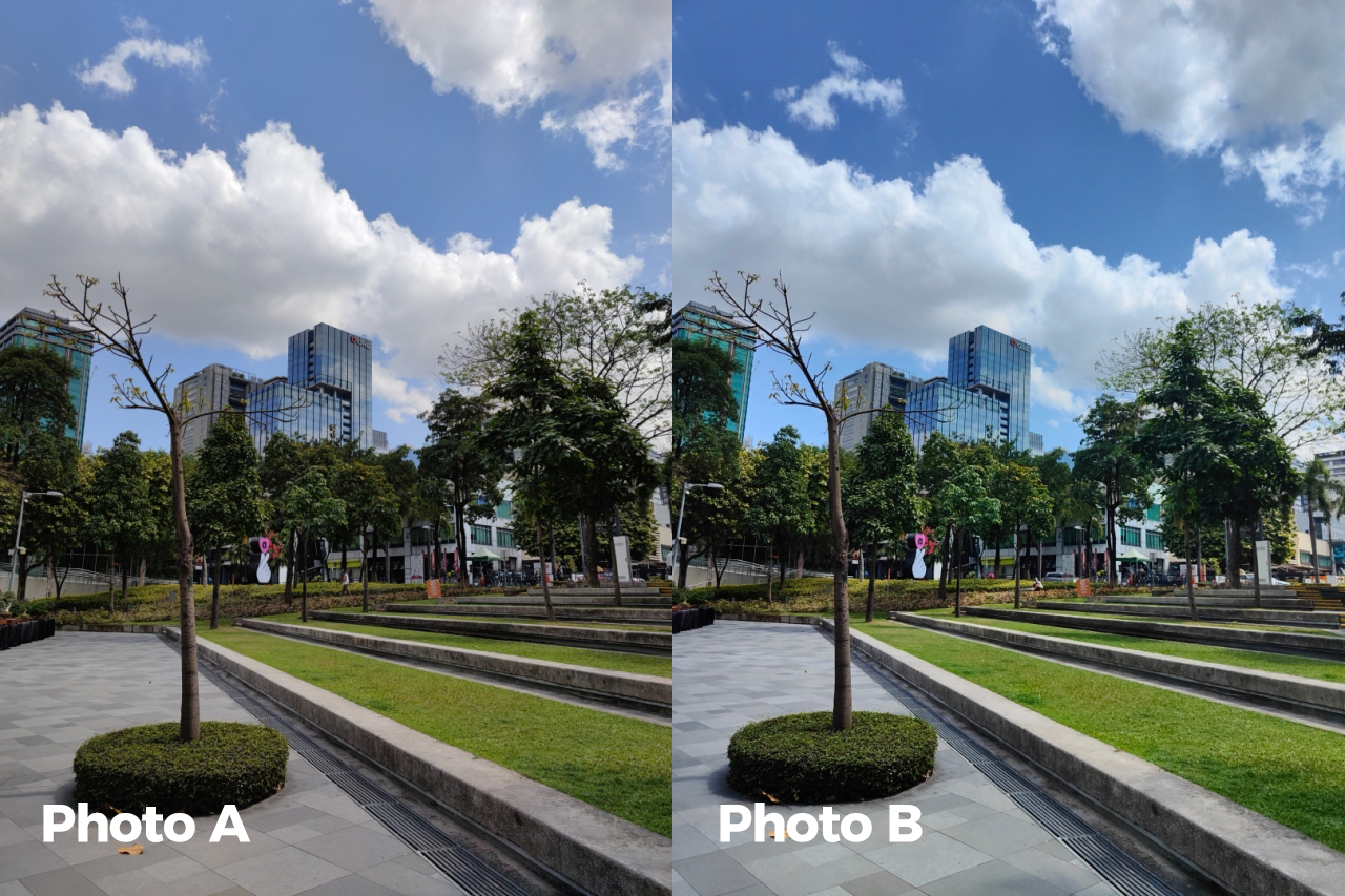 Comparativa de calidad entre dos fotografías del mismo escenario