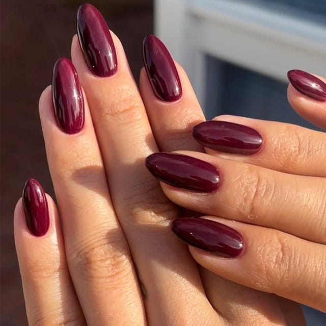 Burgundy September nails