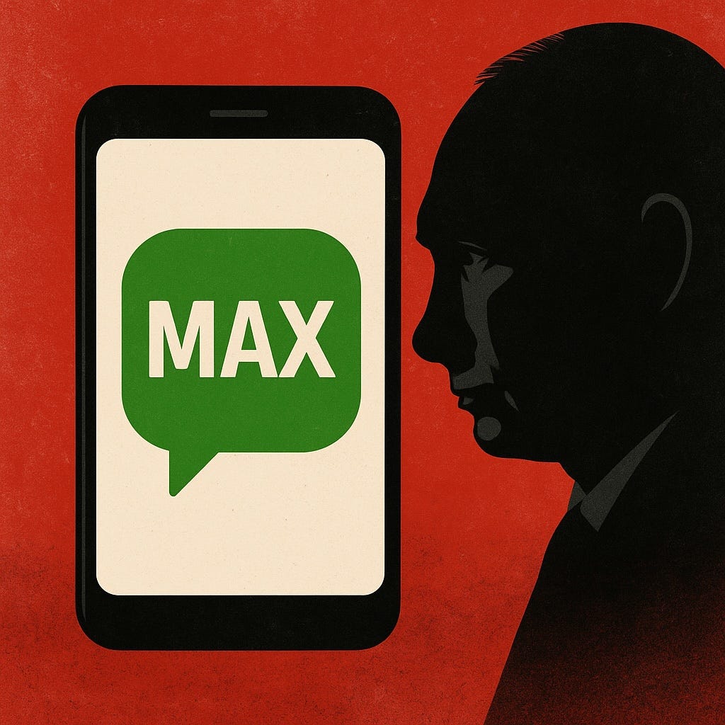 Interfaz de la aplicación Max en un dispositivo móvil