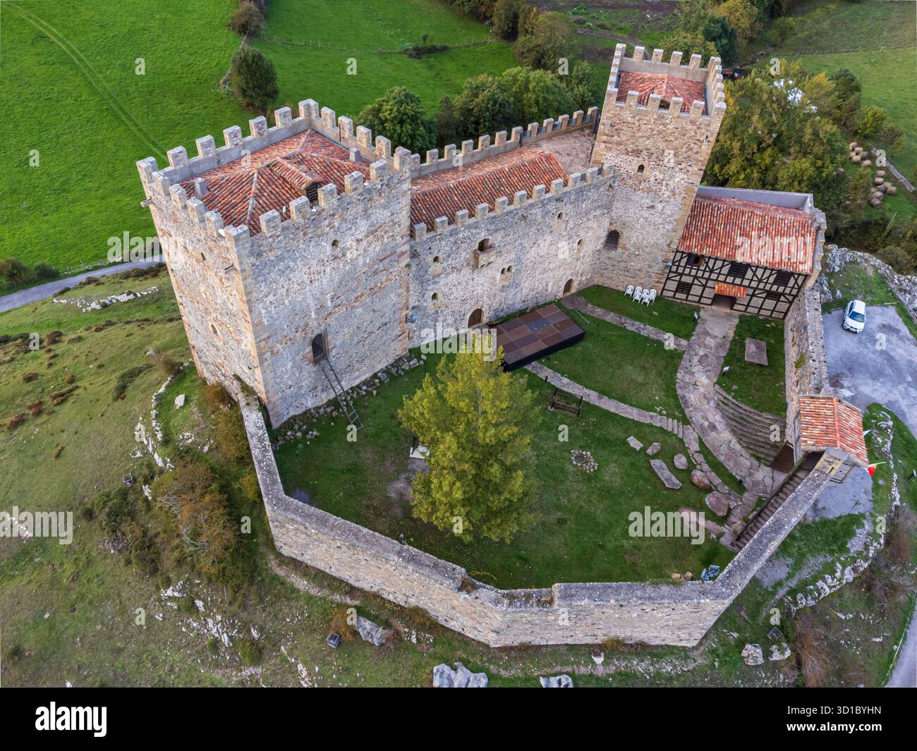 Vista aérea del Castillo de Argüeso