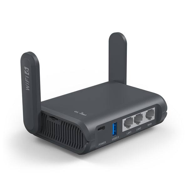 GL.iNet GL-MT3000 Beryl AX con antenas extendidas