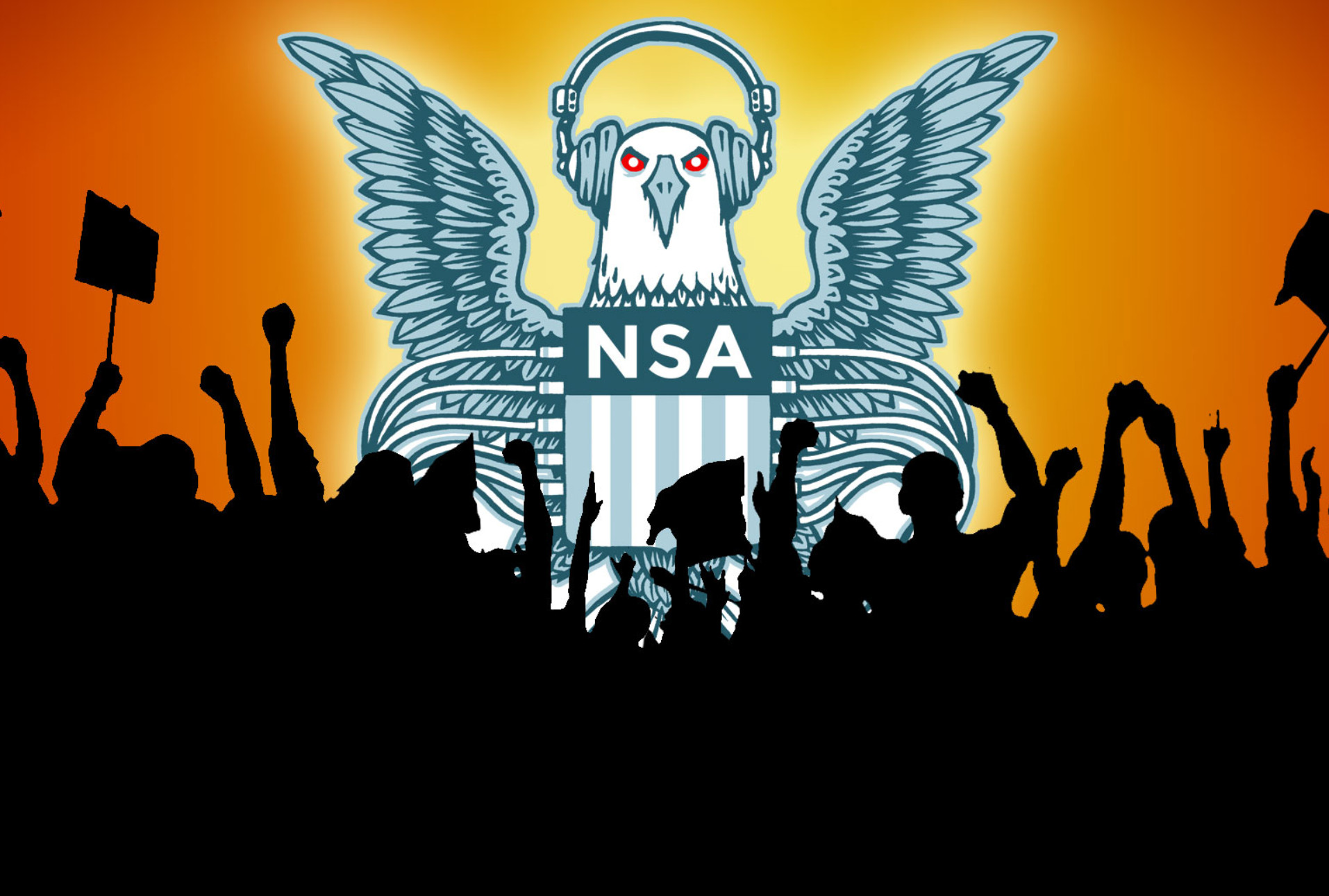 Protesta contra la vigilancia masiva de la NSA