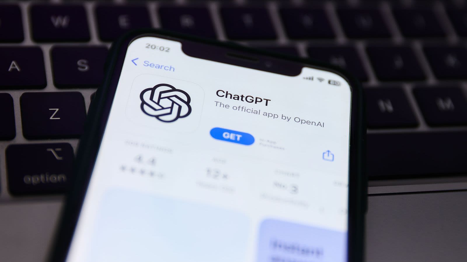 Interfaz de ChatGPT en un dispositivo móvil