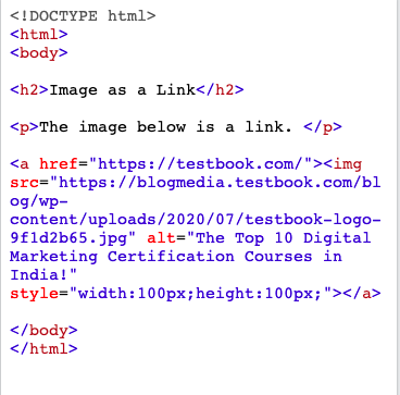 HTML code showing an image wrapped in a link