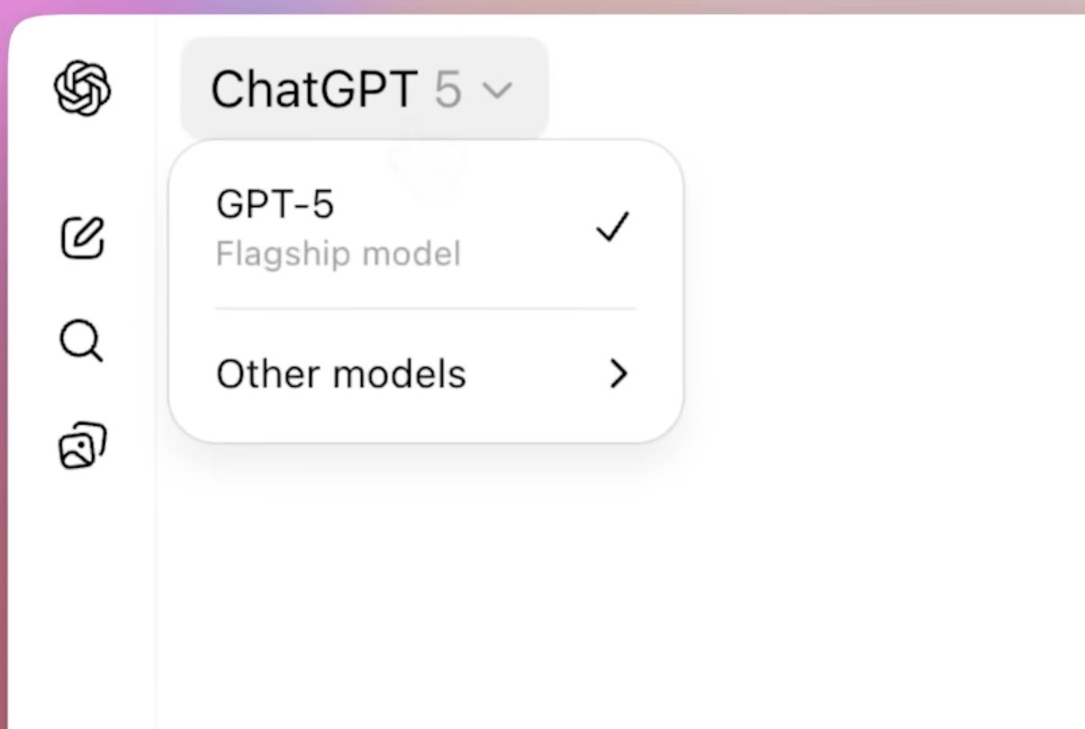 Interfaz de ChatGPT-5