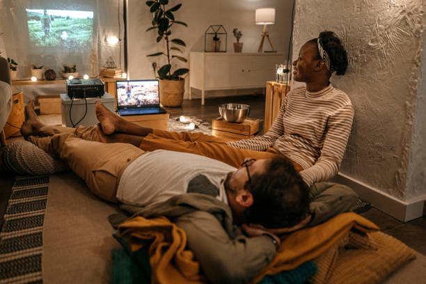Cozy home movie night