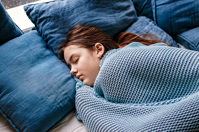 Teen sleeping