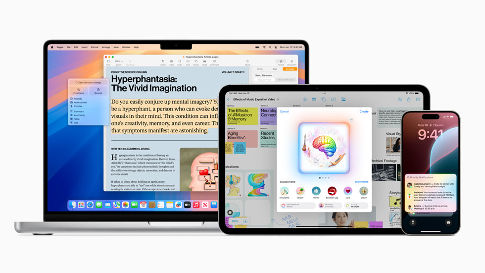 Ecosistema de Apple con MacBook, iPad y iPhone