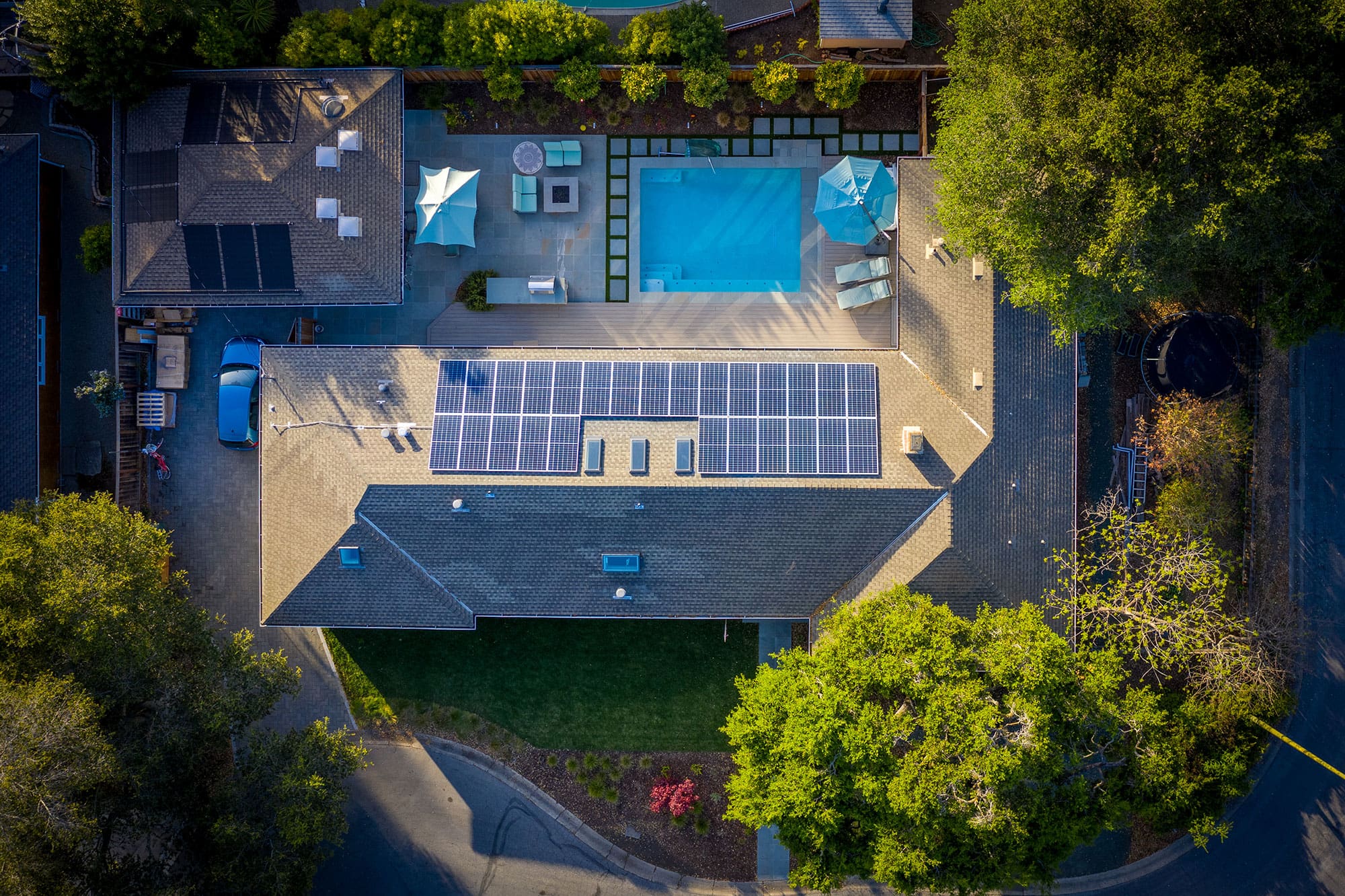 Family enjoying solar energy savings