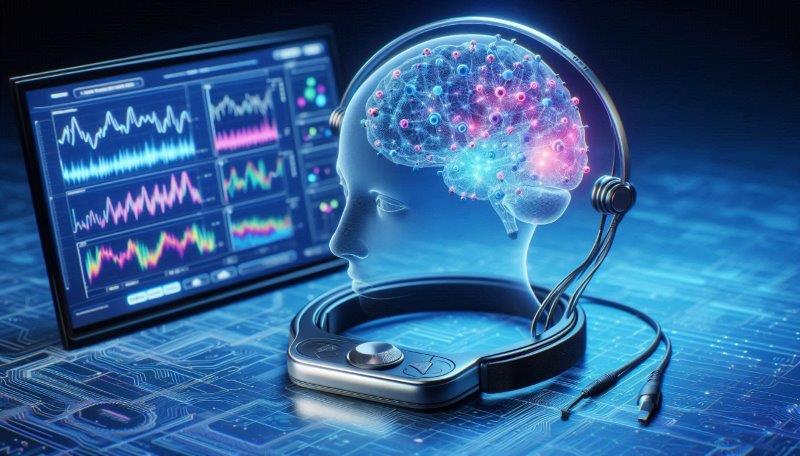 Dispositivo de monitorización cerebral con visualización de actividad cerebral