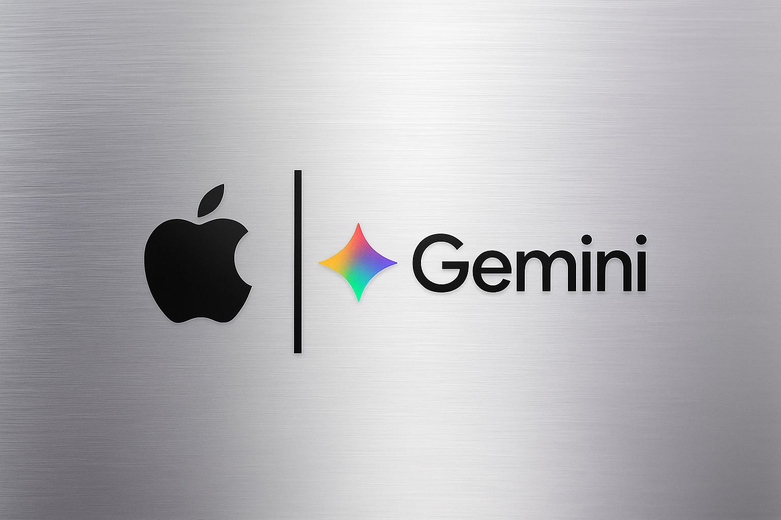 Logos de Apple y Google Gemini juntos