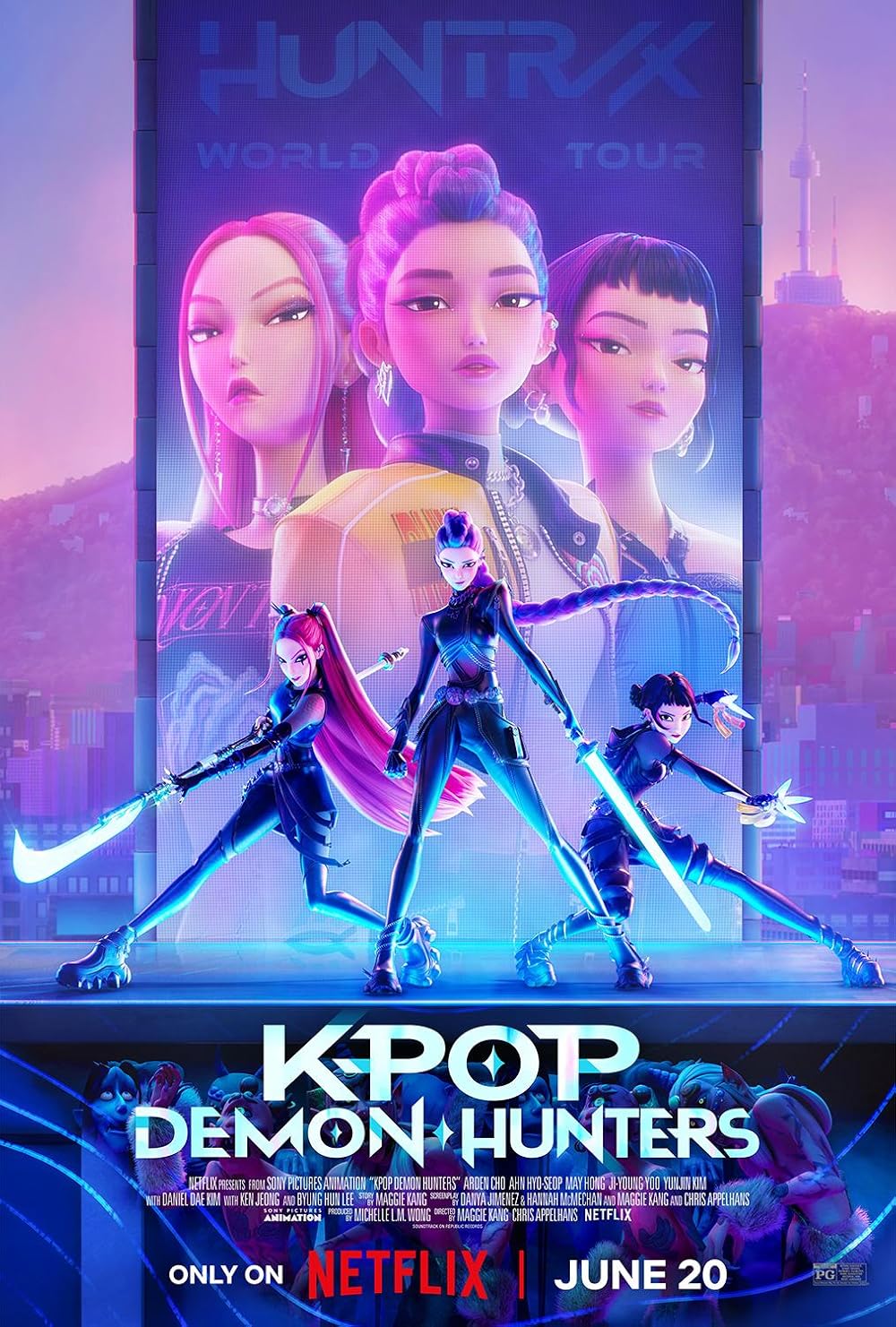 Póster oficial de Las Guerreras K-Pop