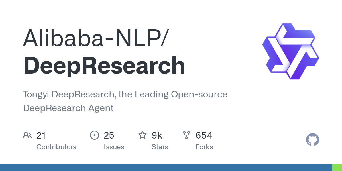 GitHub página del proyecto Alibaba-NLP/DeepResearch
