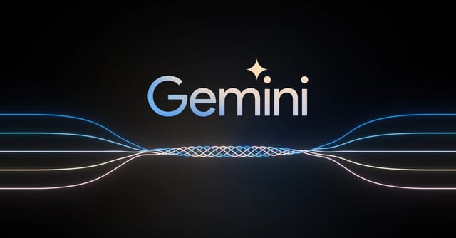 Logo de Gemini con líneas de energía