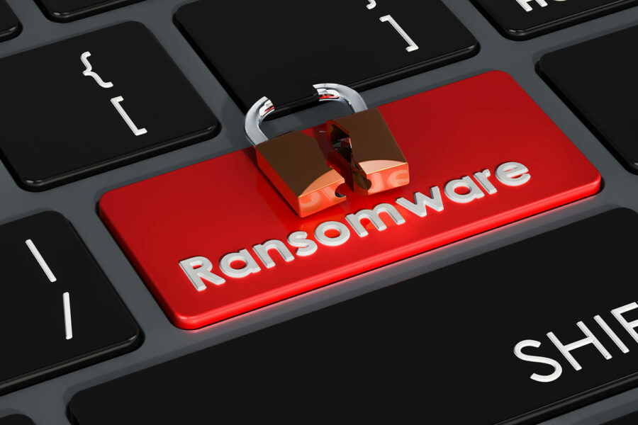 Representación de un ataque de ransomware