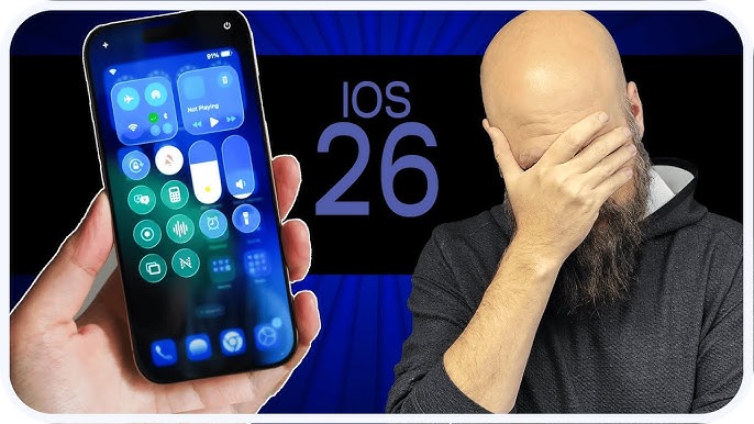 Persona interactuando con iOS 26 y sus funciones de inteligencia artificial