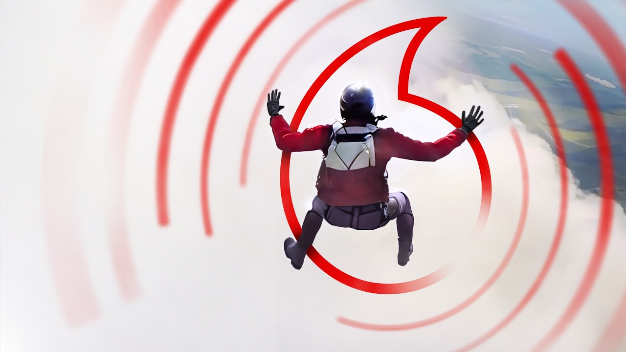 Paracaidista en el anuncio 'The Rhythm of Life' de Vodafone