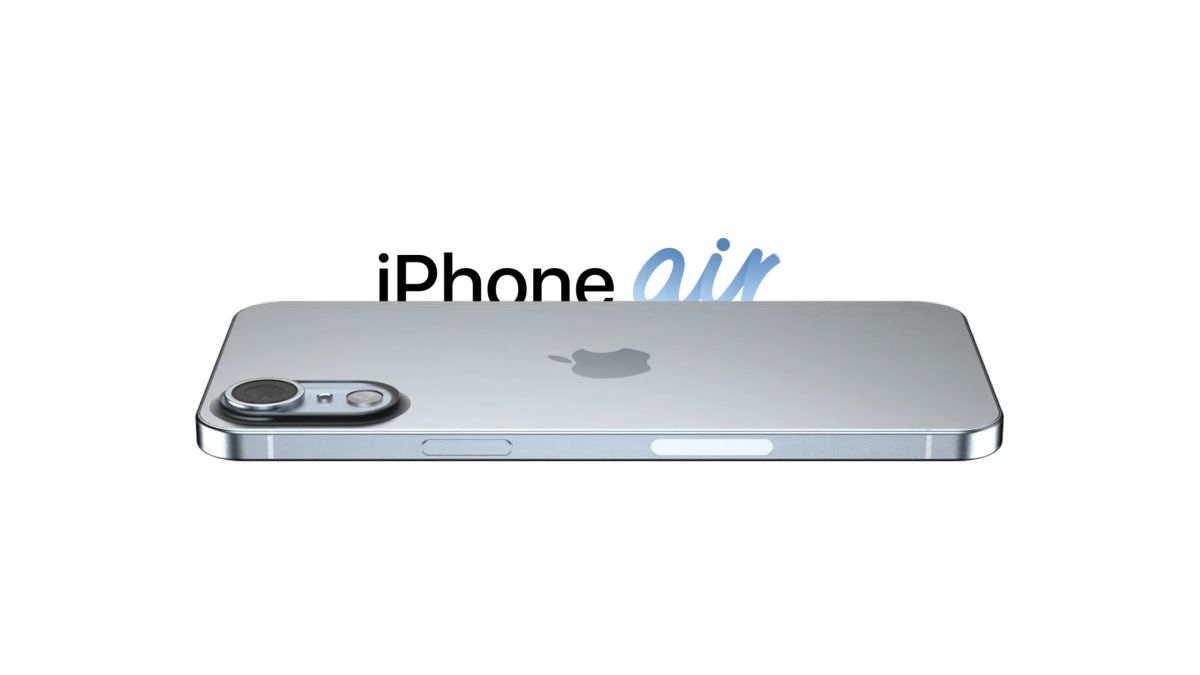 Concepto del iPhone 17 Air plateado
