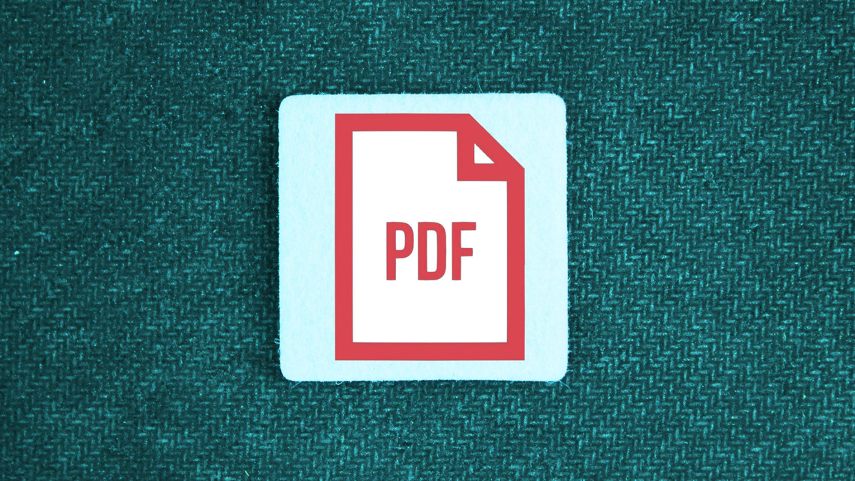Icono de archivo PDF sobre fondo verde
